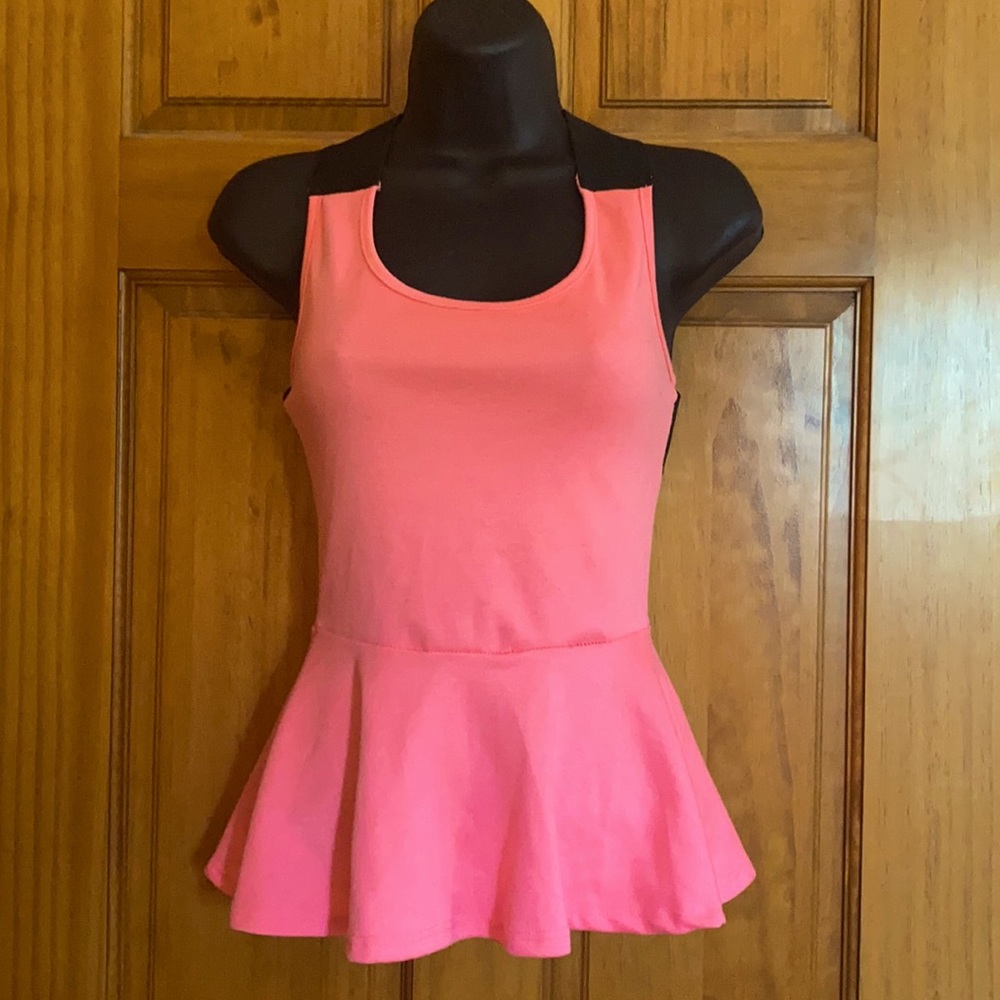 Hot pink peplum top